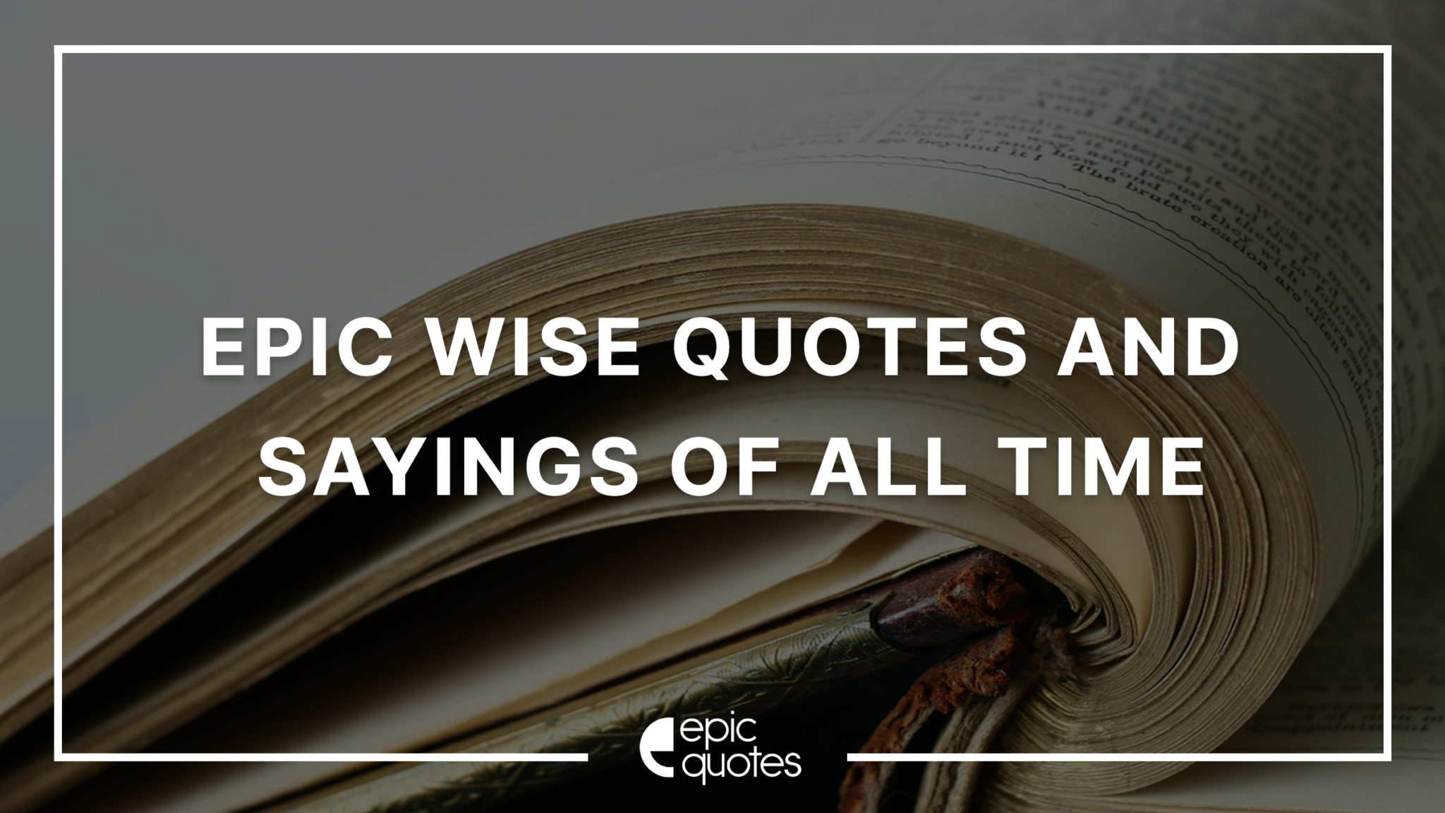 Epic Wise Quotes And Sayings Of All Time